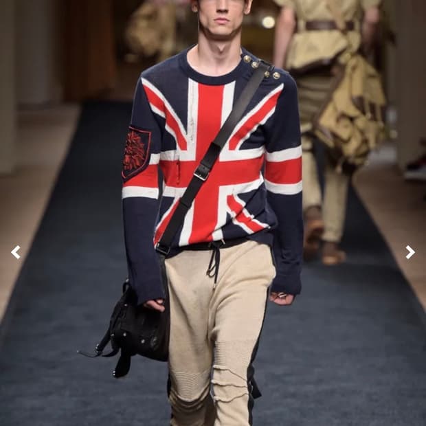 발망 16ss 유니언잭 디스 니트