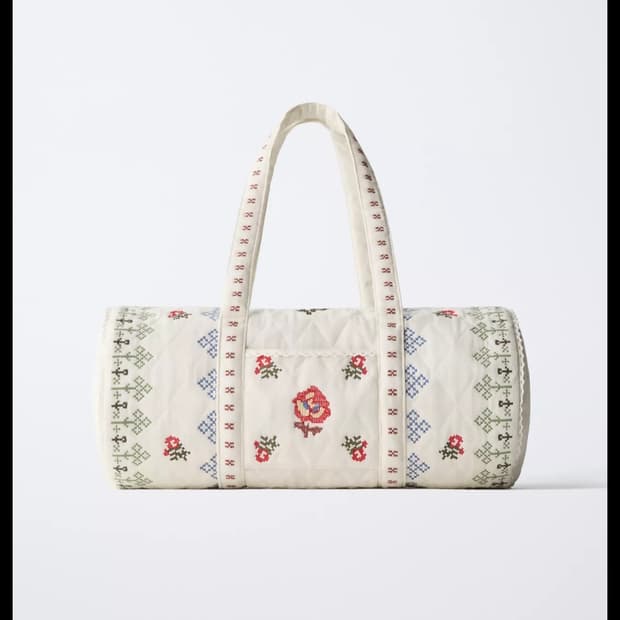 자라 자수 볼링백 (새상품) 스키니피그