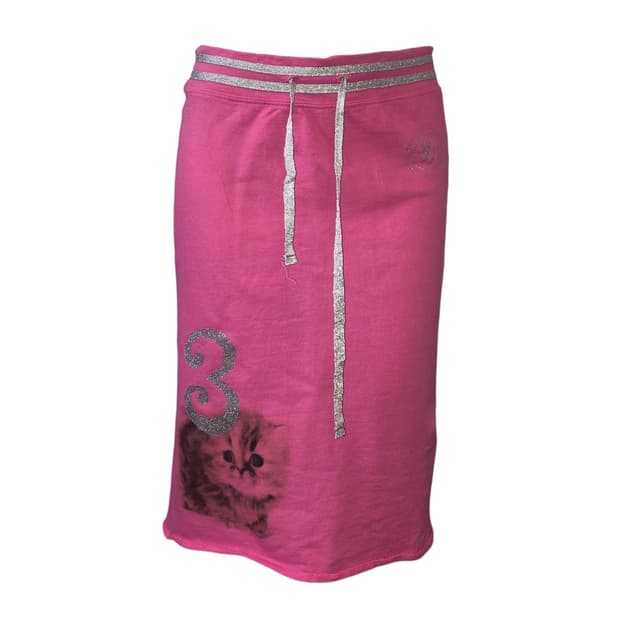 glitter pink baby cat midi sk (top)