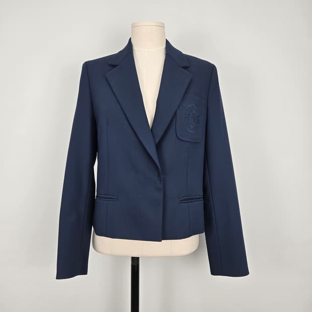 0129 모르간 23ss단색 네이비 자켓 55
