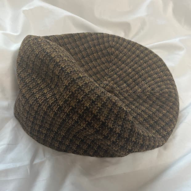 캉골 빈티지 체크헌팅캡