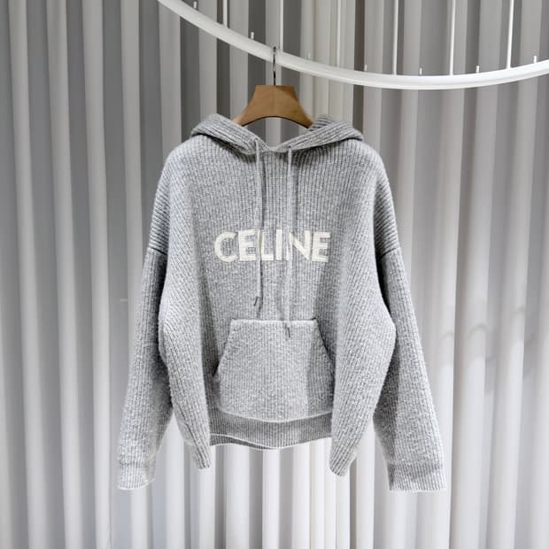 (A+/XL) / 셀린느 울리브드 그레이 니트 후드