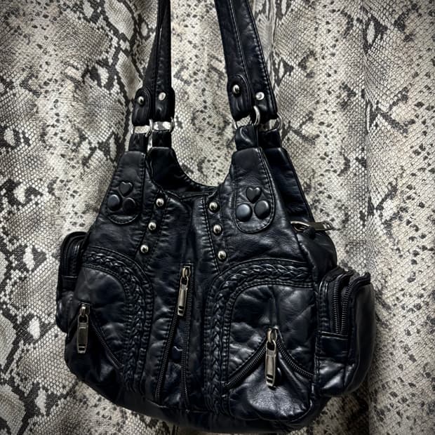 00’s Rare Design Studded leather Bag