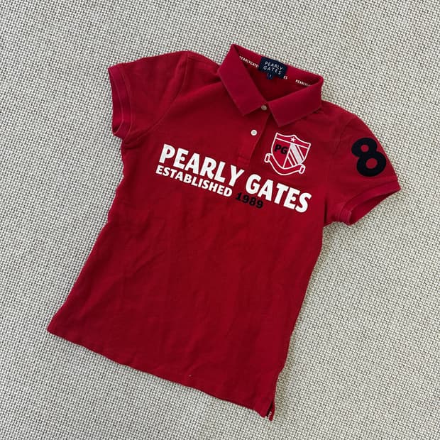 1 파리게이츠 레드 컬러 여성 폴로셔츠 0424D