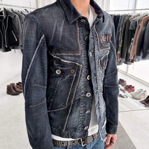 2000’s 저버드 스타 패널 데님 자켓