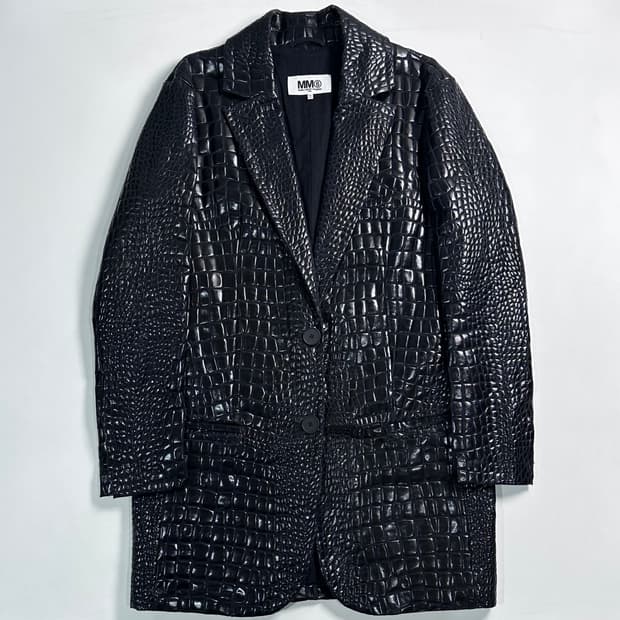MM6 메종 마르지엘라 크로커다일 코튼 블레이저 