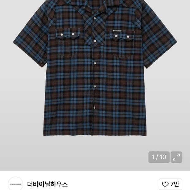 더바이닐하우스 셔츠 m 사이즈