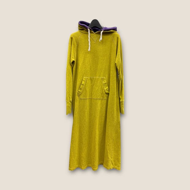 L002 graniph 배색 후드 롱 원피스 size OS 