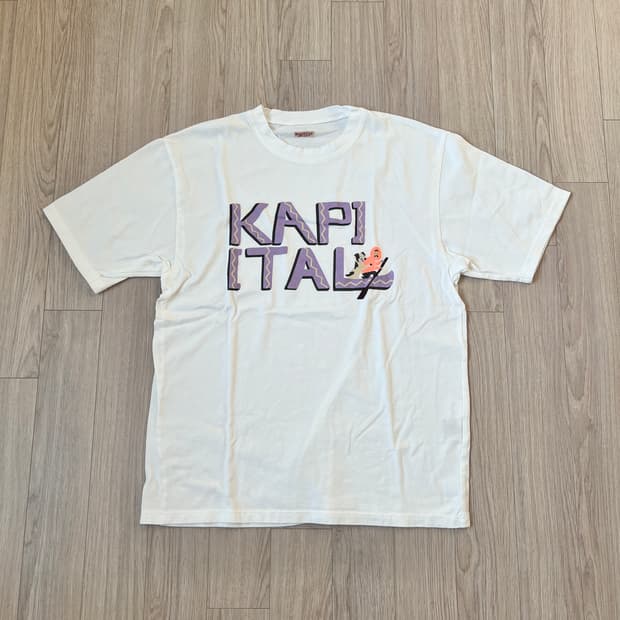 Kapital 20 저지 크루 티셔츠 카누 캐피탈 Pt 퍼플