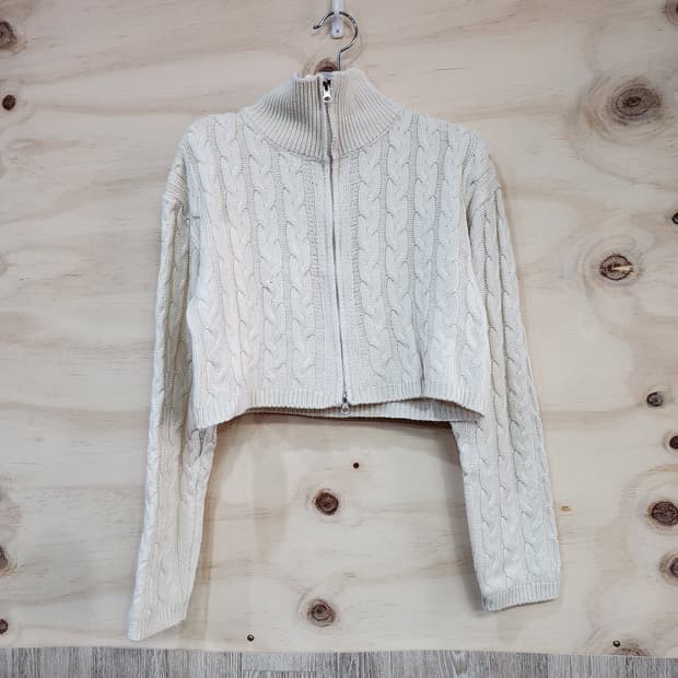 542) 꽈배기 크롭 집업 가디건