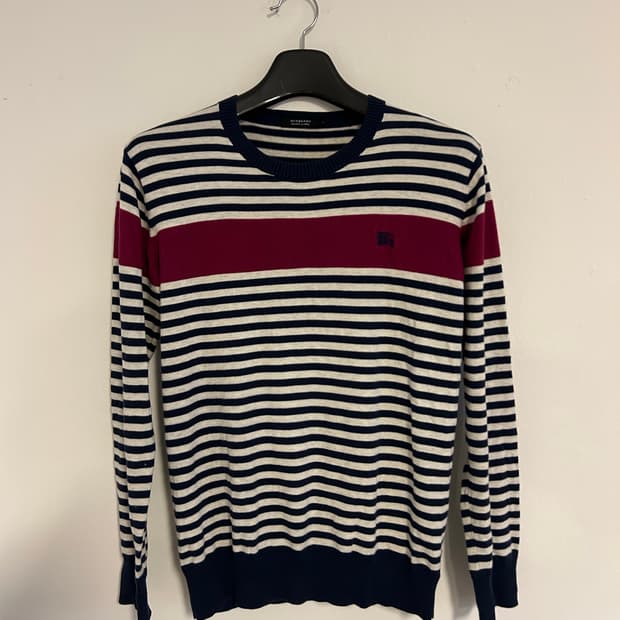 버버리 블랙라벨 코튼 스트라이프 니트