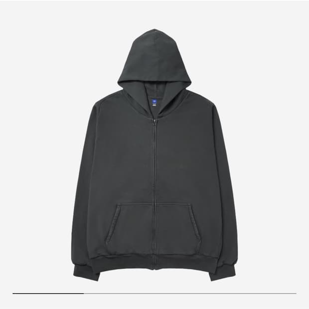 이지 갭 후디 집업 후드 다크 그레이 L