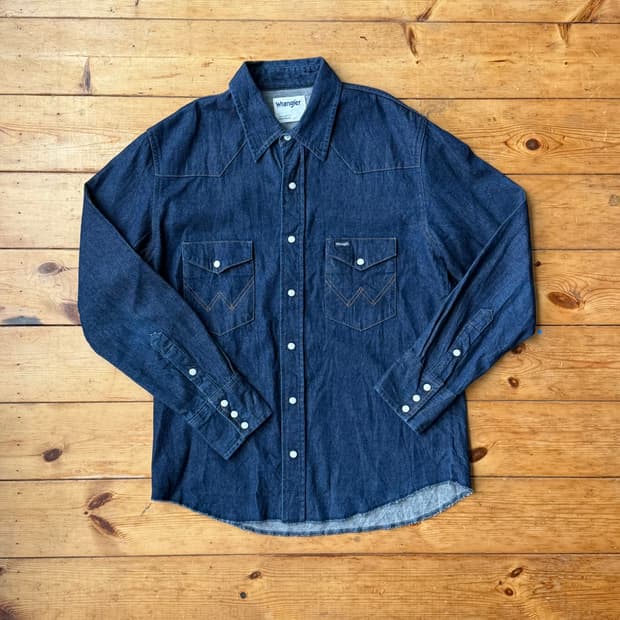랭글러 웨스턴 데님셔츠 (컷오프 디테일)