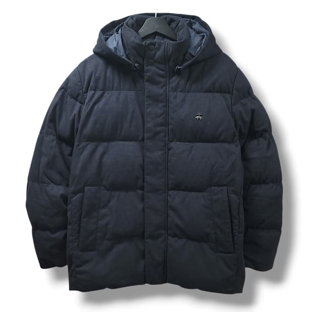[L/105] 브룩스브라더스 블랙 후드 구스다운 자켓 패딩