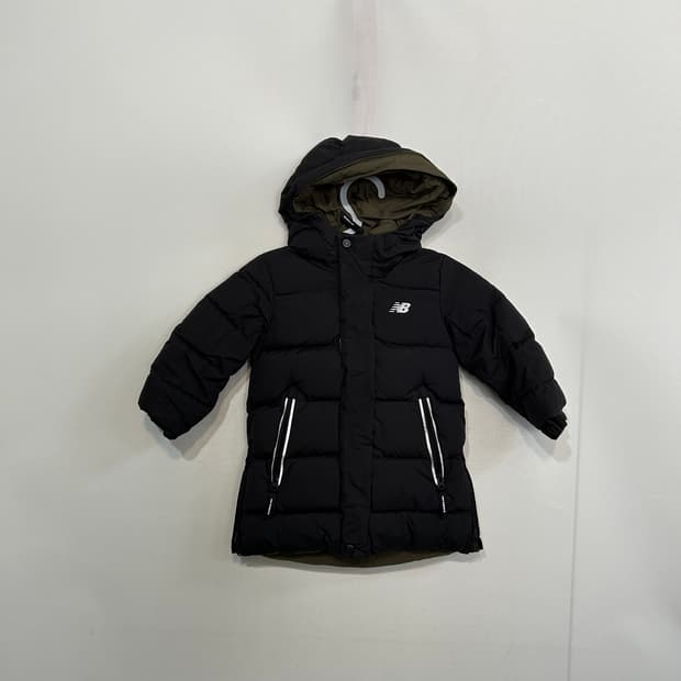 뉴발란스 키즈 구스다운 롱패딩 100 블랙 상태최상