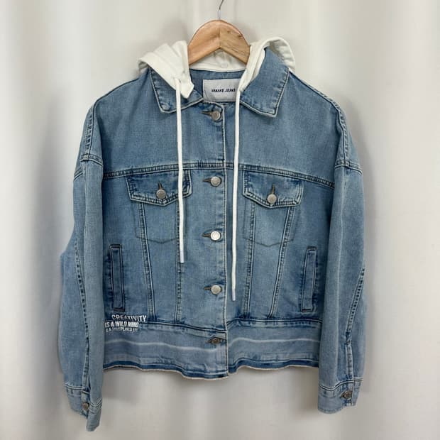  반에이크 여자 오버핏 데님 청자켓 FREE
