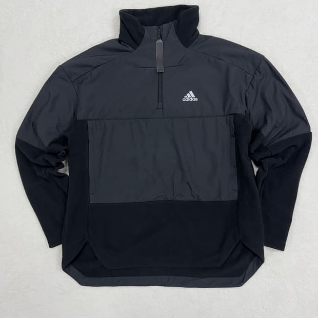 아디다스 패디드 후리스 반집업