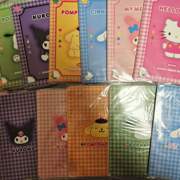 산리오 레트로 포스트잇 메모지 북 (6권 세트)