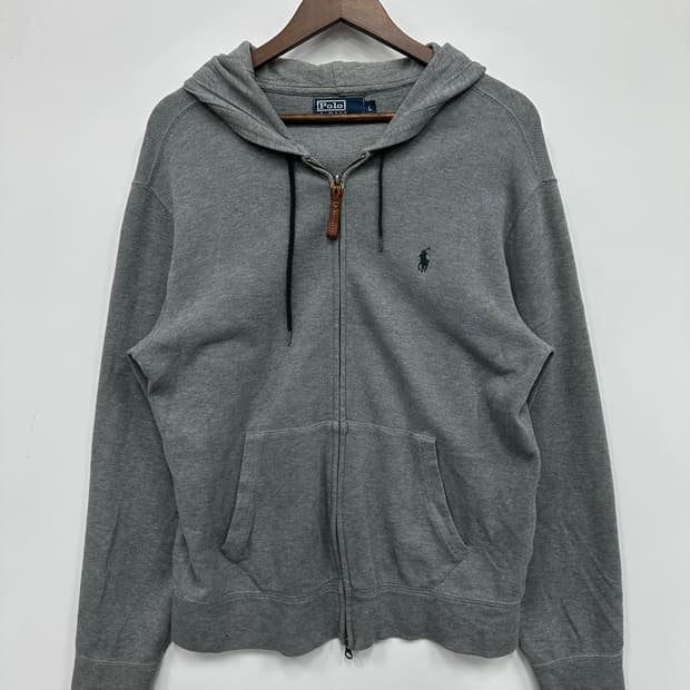 폴로 그레이 후드집업 