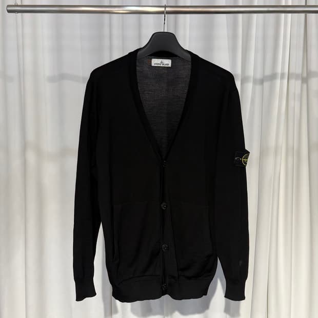 (2XL) 스톤아일랜드 511C4 라이트 울 니트 가디건 블랙