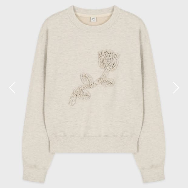 시눈 로즈 맨투맨 오트밀