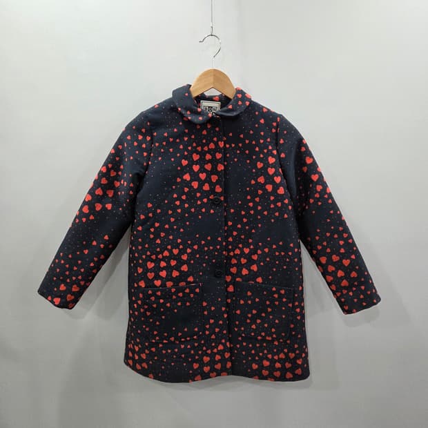 봉통 키즈 하트 프린트 코트 12