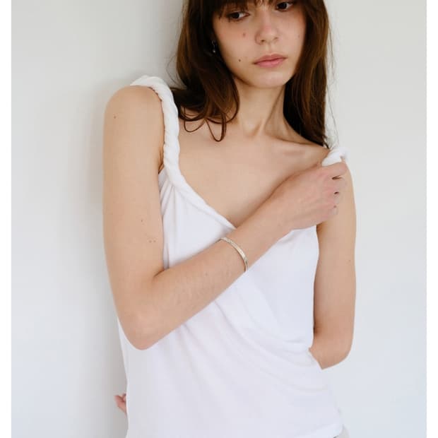 the lille twist sleeveless, ivory