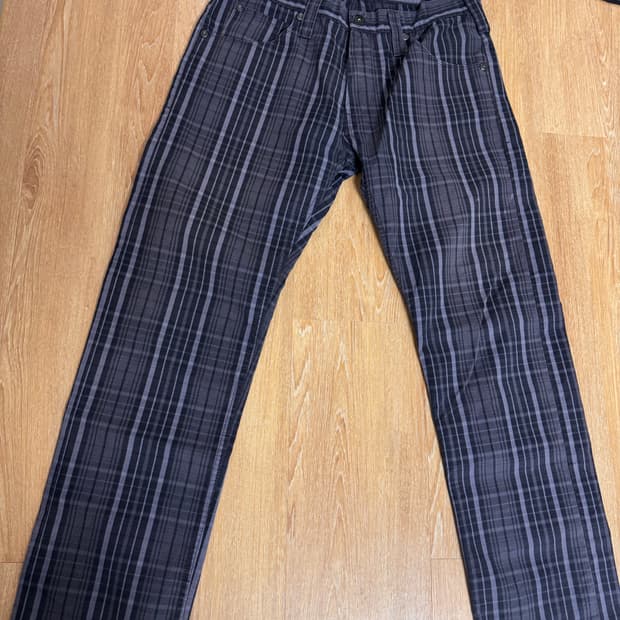 리바이스 체크 코튼진 504