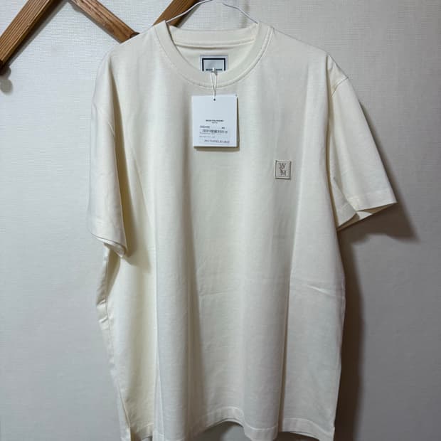 우영미 플라워 티셔츠 아이보리 48사이즈 새제품