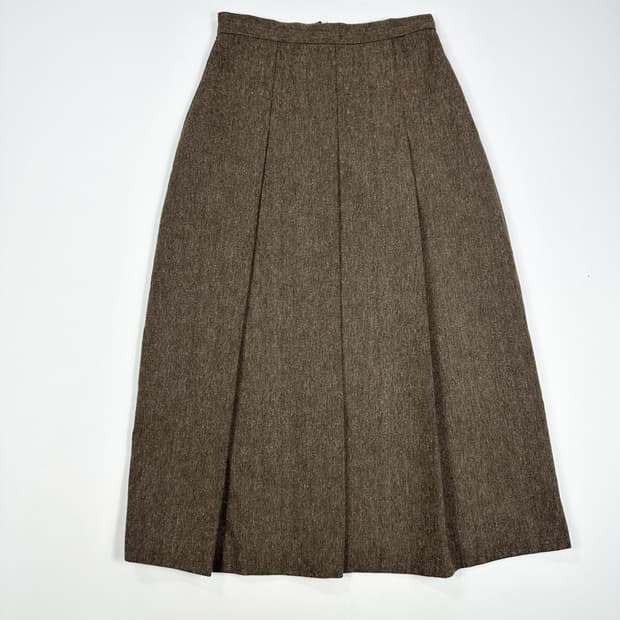 VTG 빈티지 브라운 울 롱스커트 치마 (24인치 여성추천)