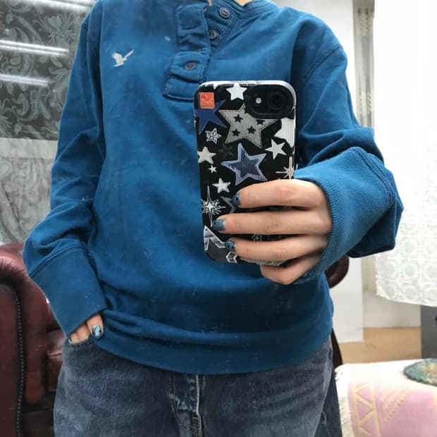 아메리칸이글 빈티지핏 헨리넥 긴팔 롱슬리브 