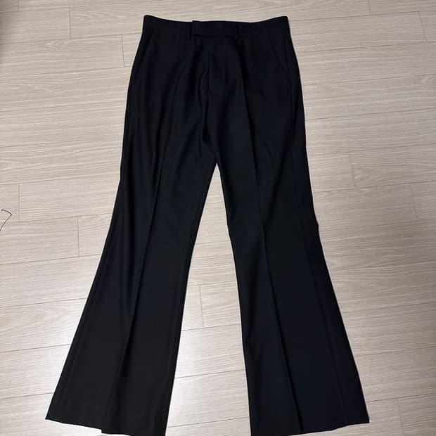 엘무드 잔느 플레어 슬랙스 블랙 44