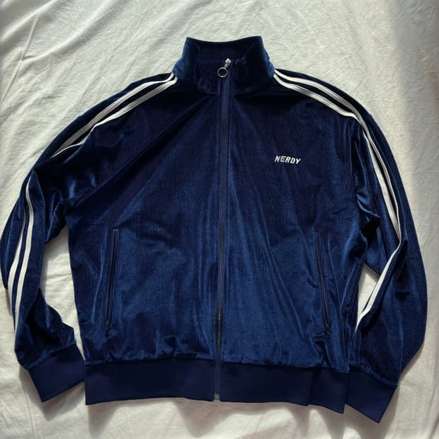 널디 트랙탑 S 코듀로이 벨벳 네이비 ny 져지