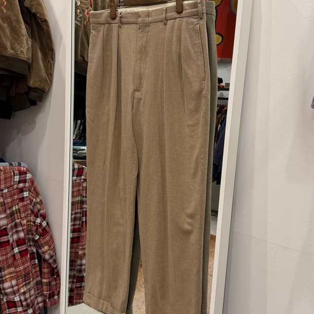 90-00s Polo RL  HBT 헤링본 트윌 투턱 트라우저 팬츠