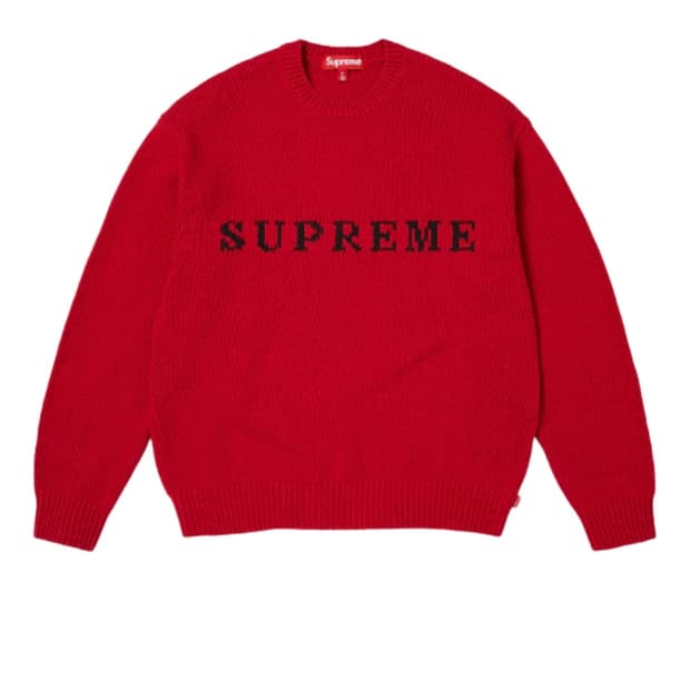 슈프림 콘트라스트 스웨트 레드 25FW S