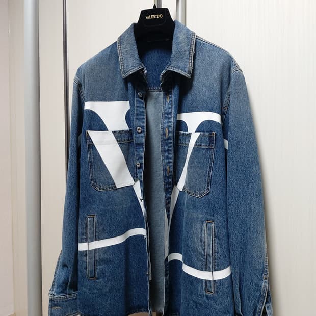 발렌티노 남성 데님셔츠
