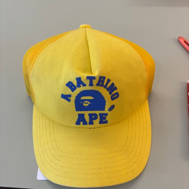 Bape trucker cap yellow
