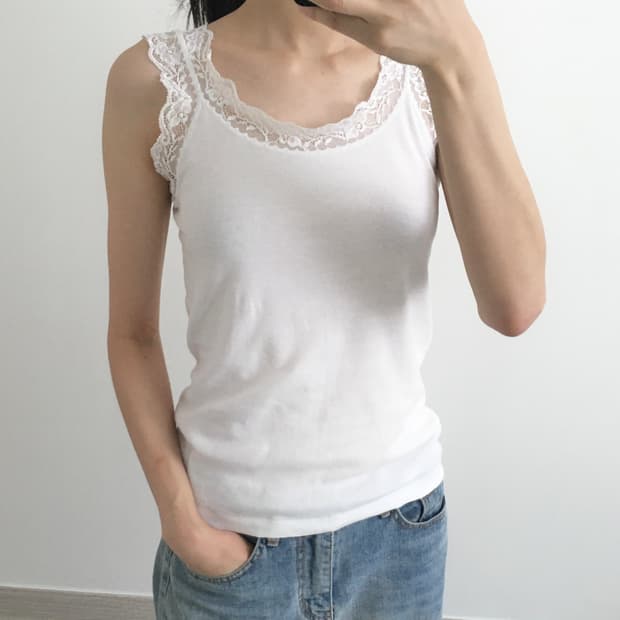 cotton lace sleeveless