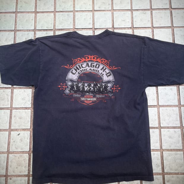 할리데이비슨 반팔티 네이비 XL