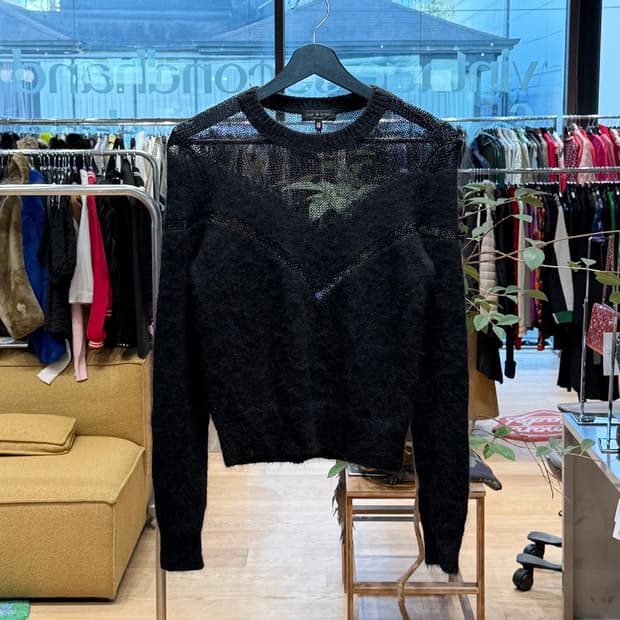 랙앤본 블랙 블레이즈 크루넥 니트 