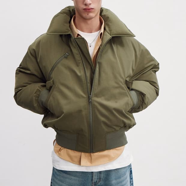 렉토 23FW 포코노 퀼티드 패딩 자켓 카키