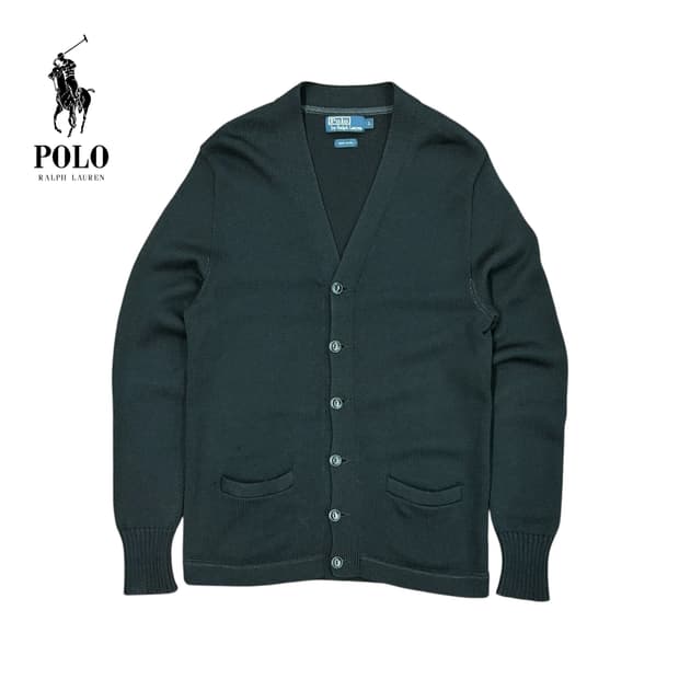 (L) 폴로 랄프로렌 블랙 논포니 울 가디건