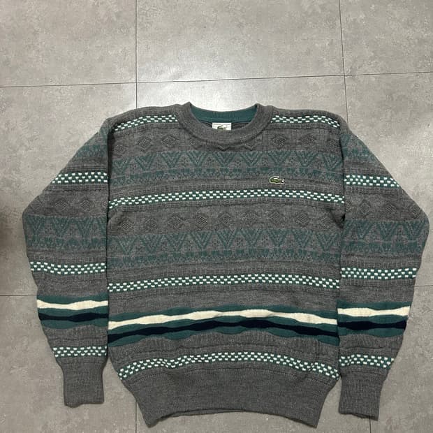 라코스테 노르딕 도톰 울 빈티지 니트 100size  