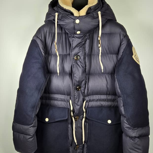 몽클레어 x 아미 올랜드 양털카라 후드패딩