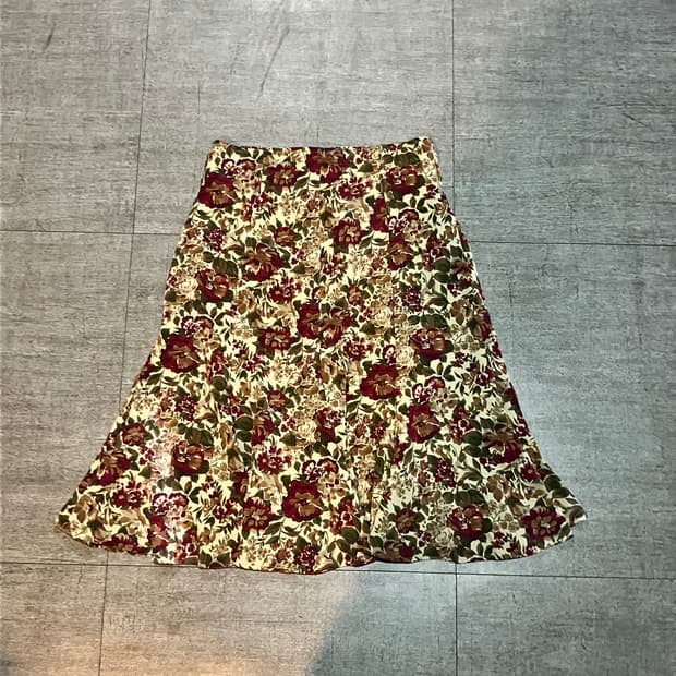 일본빈티지 Maitresse 달천깔 머메이드 프린세스 꽃봉오리 미디스커트