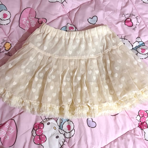 메조피아노 하트 캉캉 스커트 치마