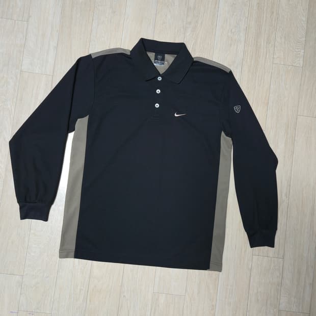 M) 나이키 블랙 골프 긴팔 카라티