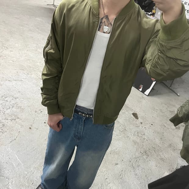 colza nylon ma-1 bomber jacket