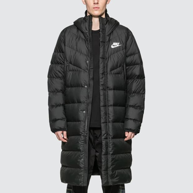 나이키 윈드러너 다운필 롱패딩 블랙 - XL(105)