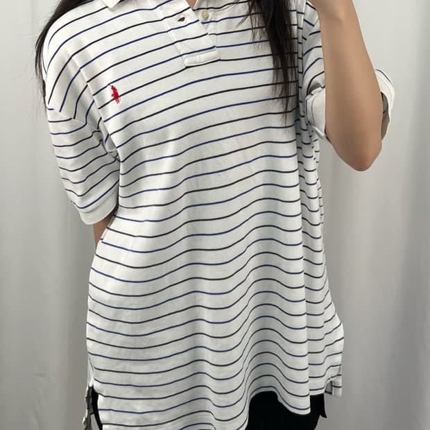 폴로 스트라이프 카라 반팔